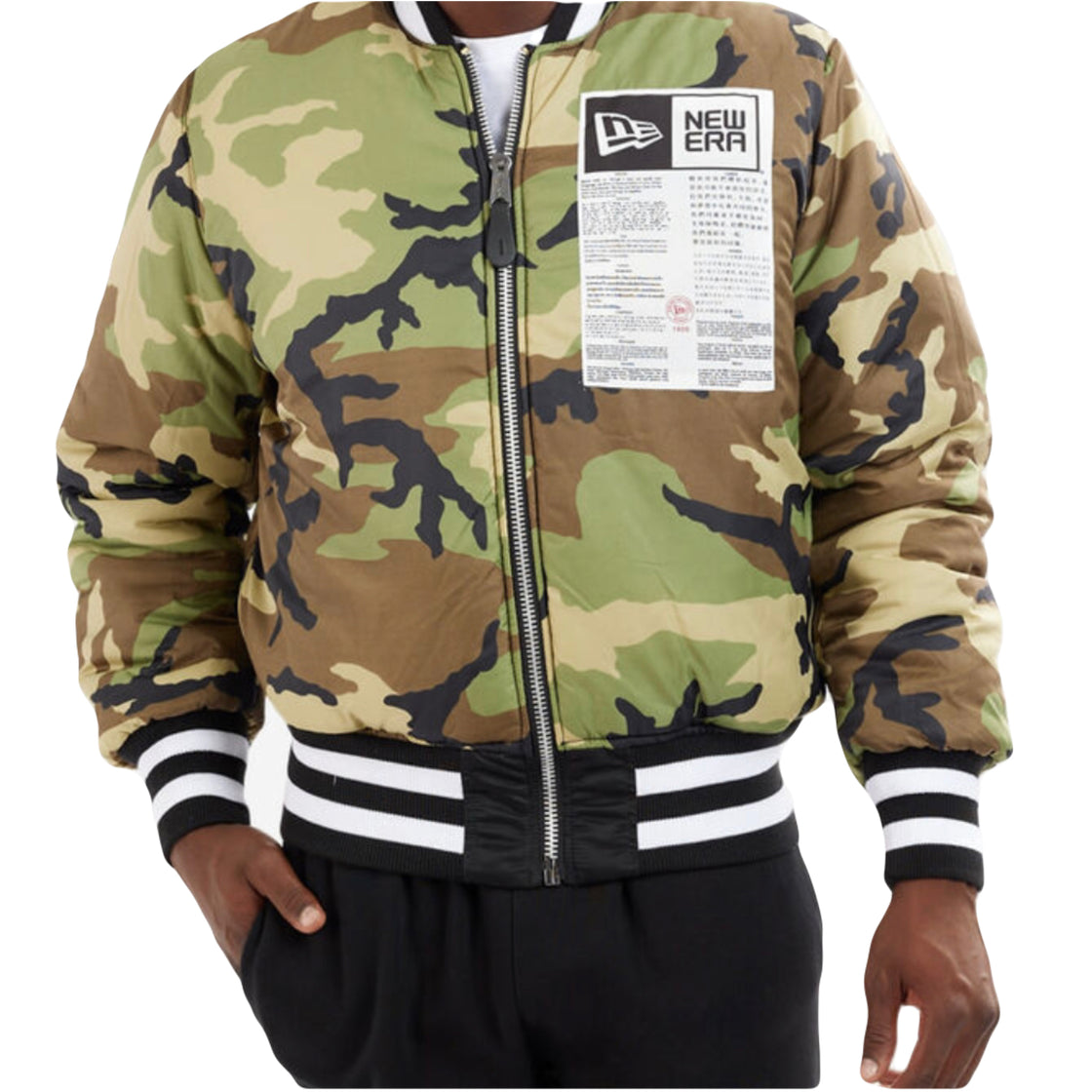 Baltimore Orioles X Alpha X New Era Ma-1 Black Bomber Jacket