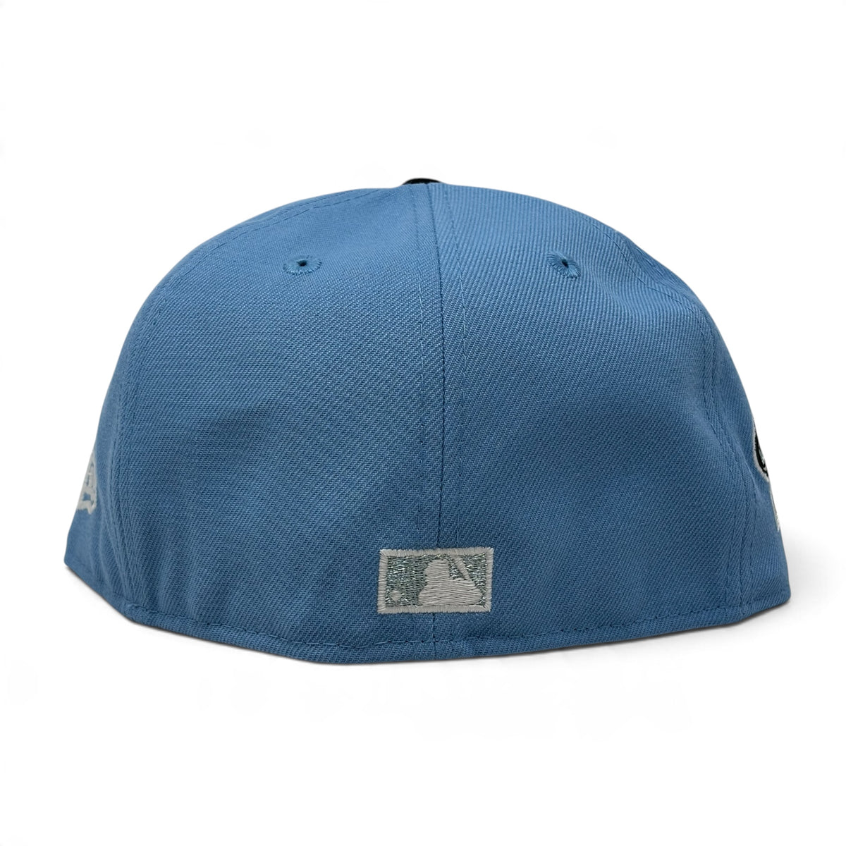 New York Mets 40th Anniversary Glow in the Dark Apple Logo Fitted Hat-Sky Blue Black
