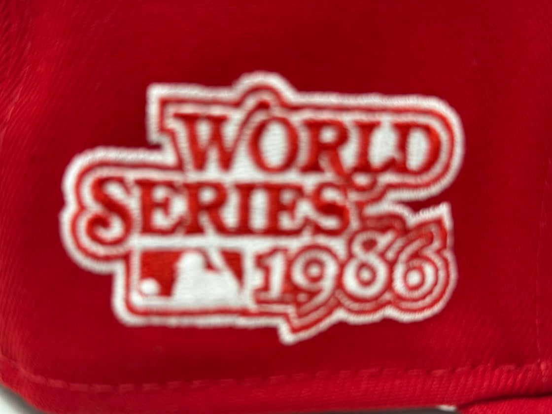 New York Mets 1986 World Series Fitted Hats- Red