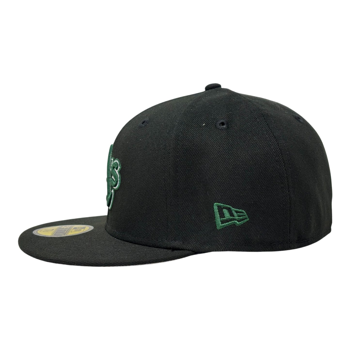 Oakland Athletics Battle of the Bay 1989 World Series Fitted Hats-Black