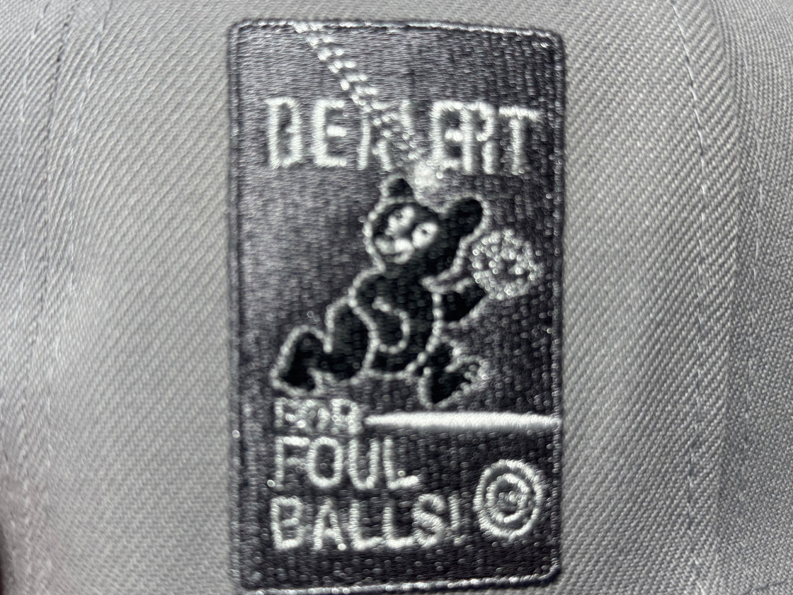 Chicago Cubs Be Alert Foul Ball Logo Fitted Hats-Light Gray