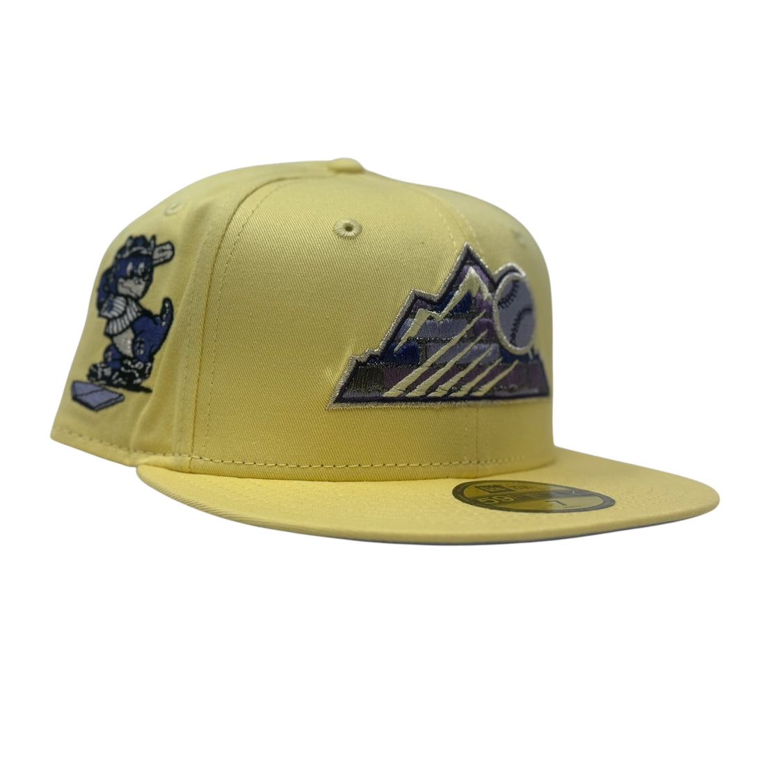 Colorado Rockies Soft Yellow Lavender Brim 59Fifty Fitted Hat
