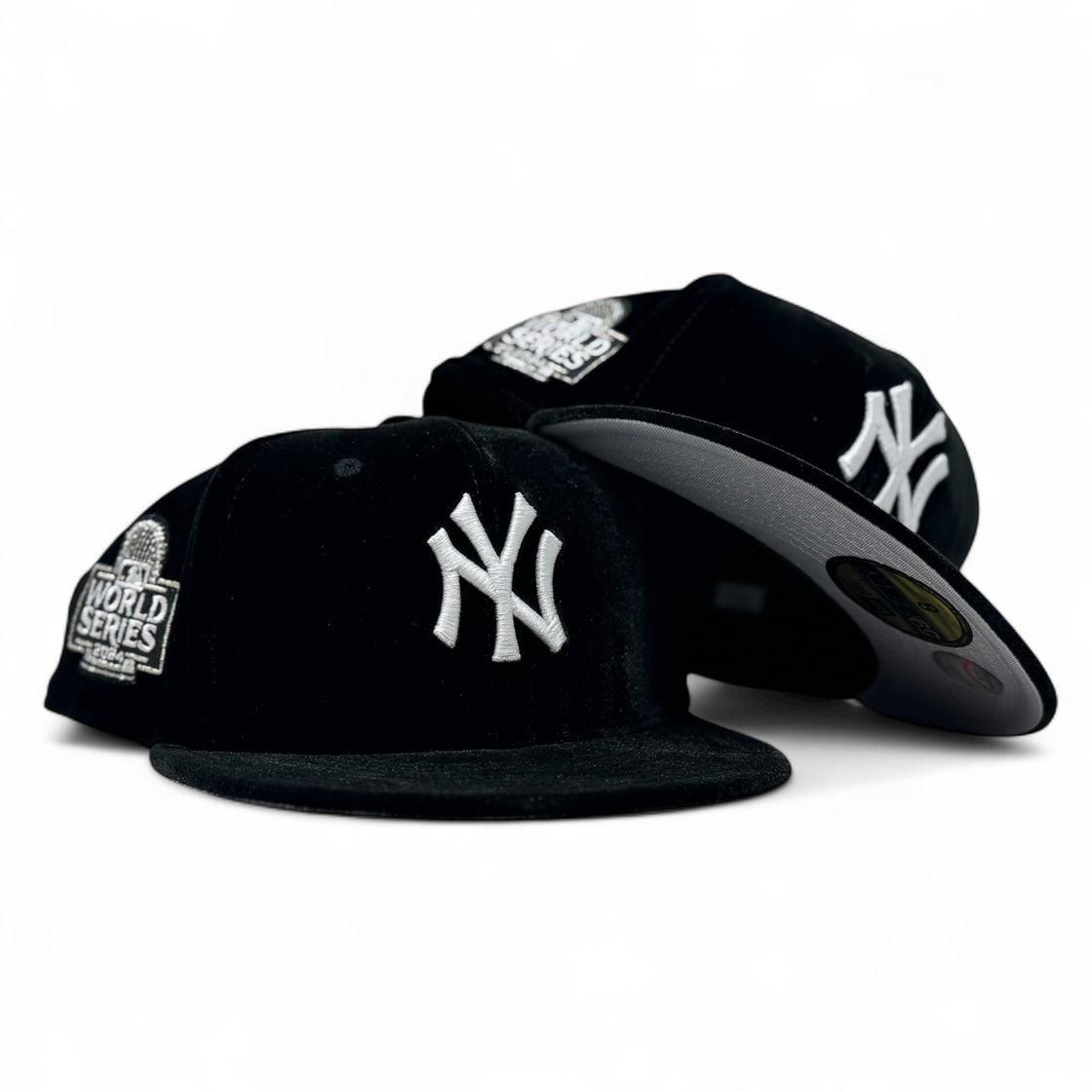 New York Yankees 2024 World Series Black Velvet Fitted Hats