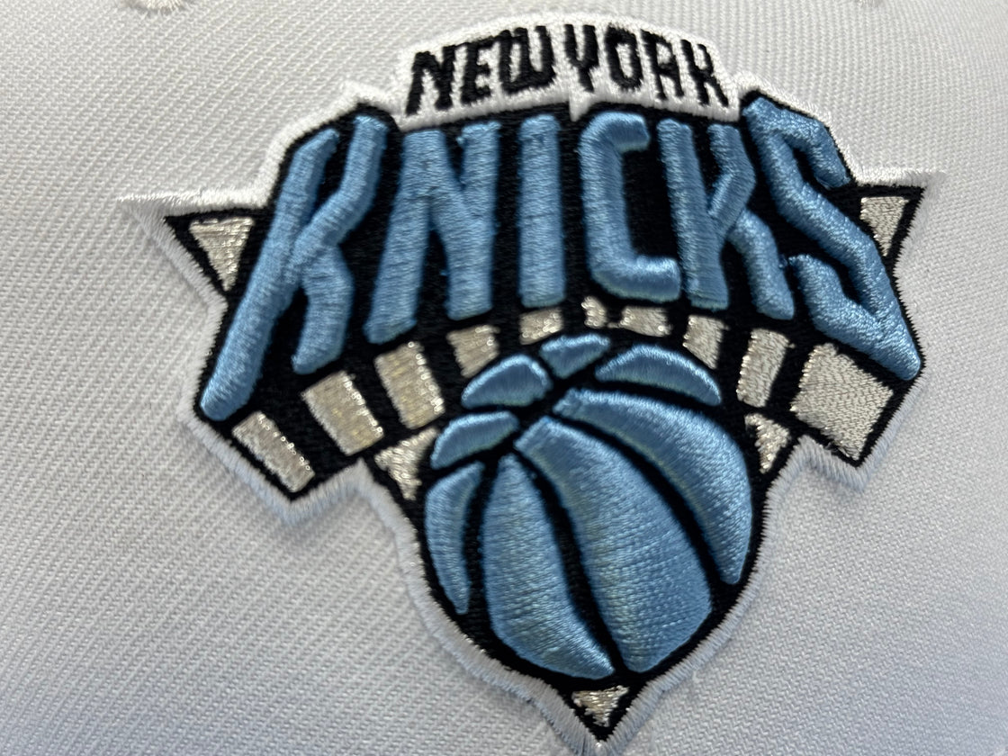 New York Knicks 1946 Established Fitted Hats-White Sky Blue