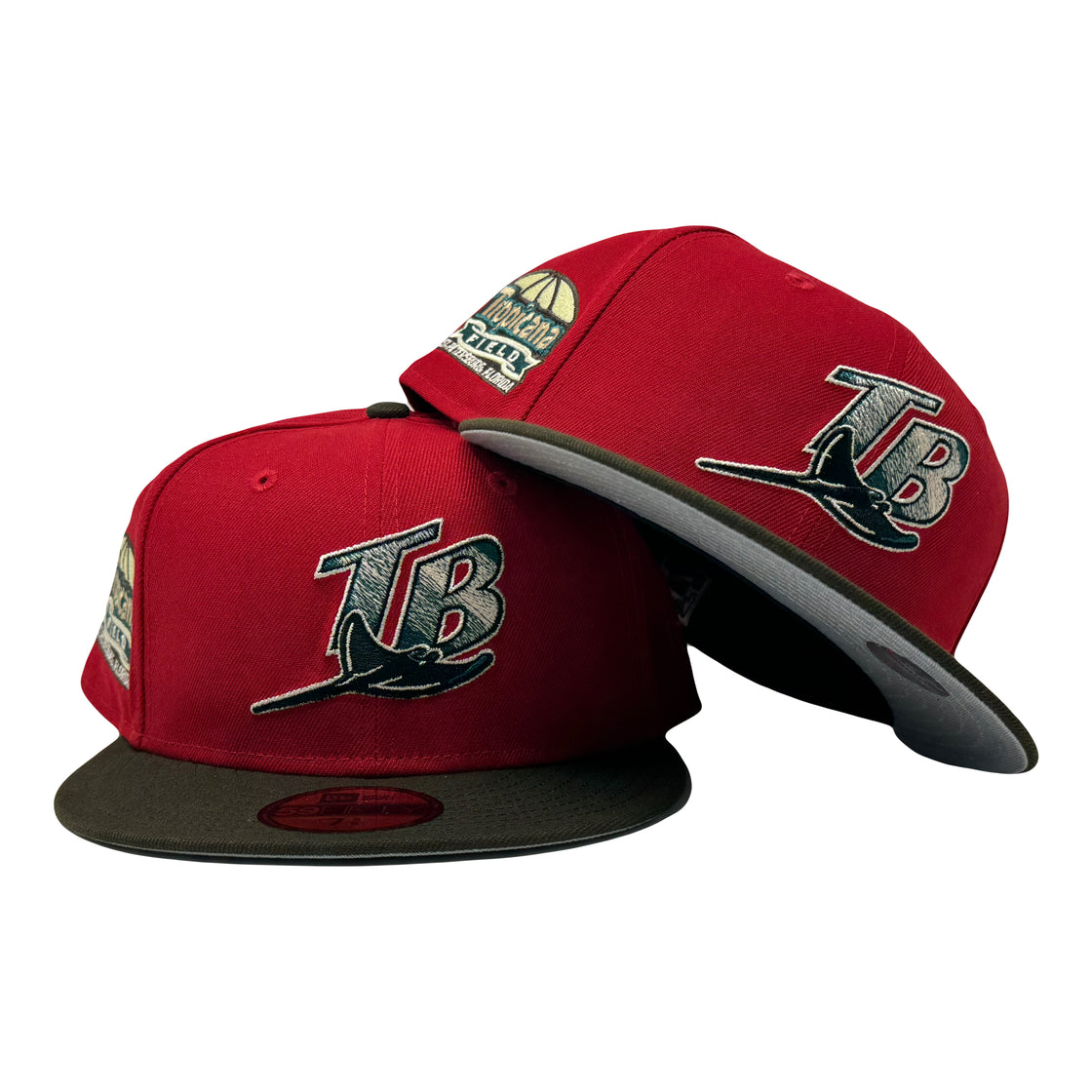 Tampa Bay Devil Rays Tropicana Field Red Brown New Era Fitted Hat