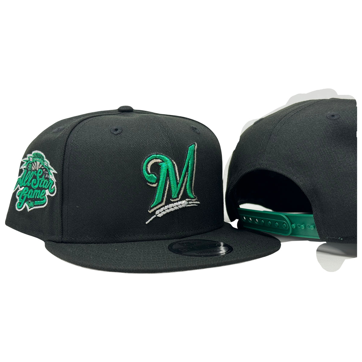 Milwaukee Brewers 2002 All Star Game New Era Snapback To Match Lucky Green