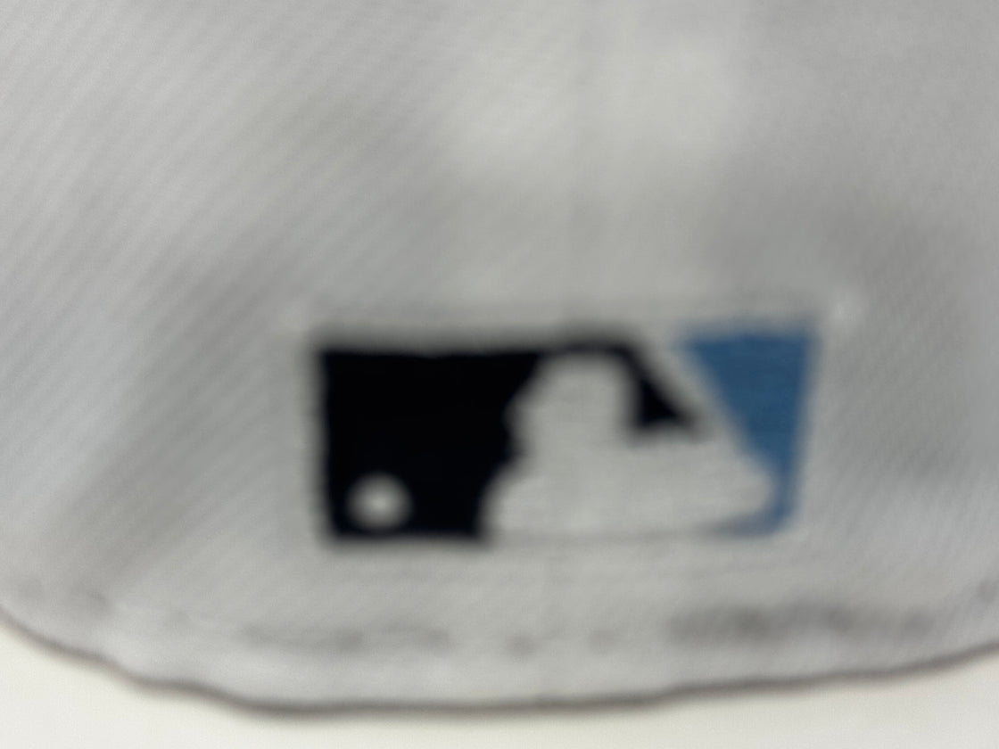 Los Angeles Angels 50th Anniversary Fitted Hats-White Sky Blue