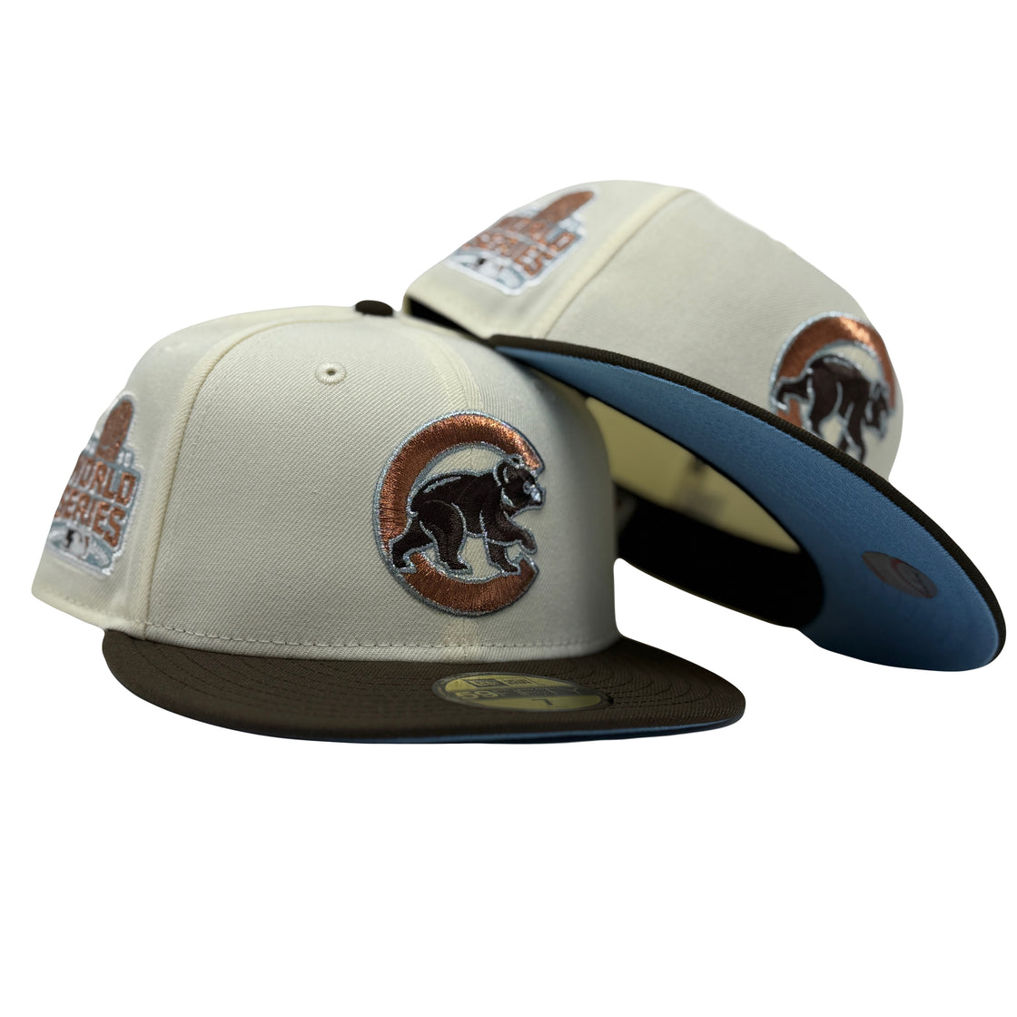 Chicago Cubs 2016 World Series Off White Walnut Visor New Era Fitted Hats