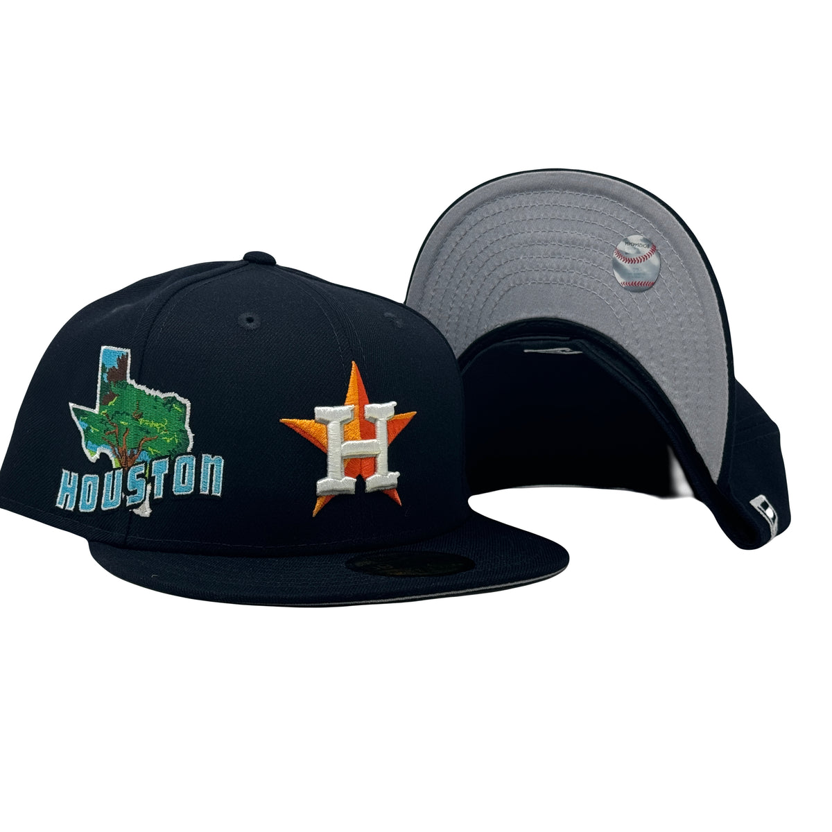 Houston Astros State Map 59Fifty New Era Fitted Hat