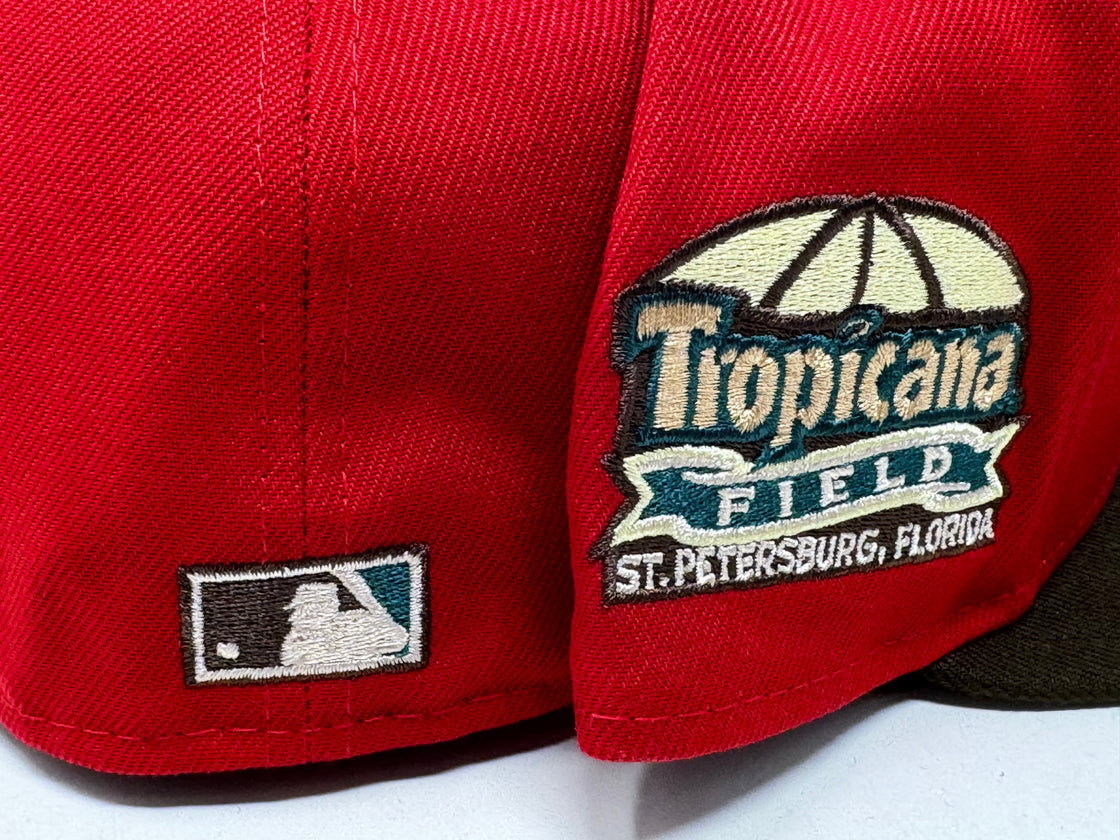 Tampa Bay Devil Rays Tropicana Field Red Brown New Era Fitted Hat