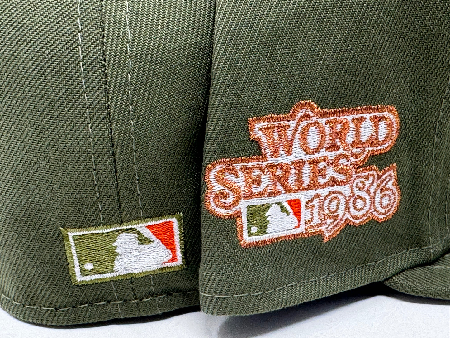 New York Mets 1986 World Series "Cherry Blossom Pack" Olive Green 59Fifty New Era Fitted Hat