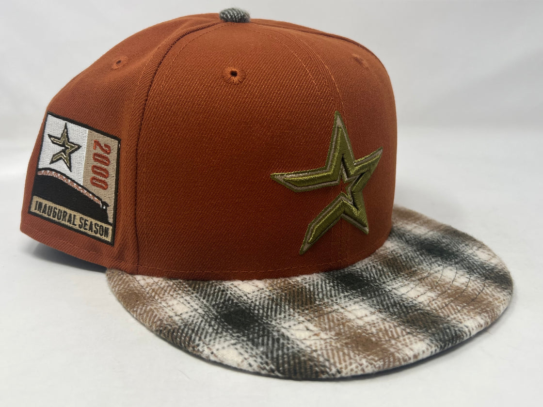 Houston Astros 2010 Inaugural Season Flannel Plaid Visor New Era Fitted Hat