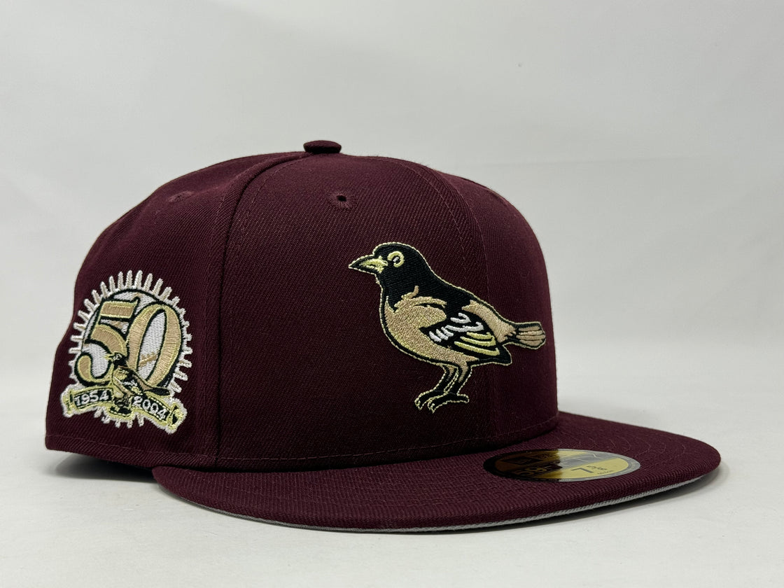 Baltimore Orioles 50th Anniversary Maroon 5950 New Era Fitted Hat