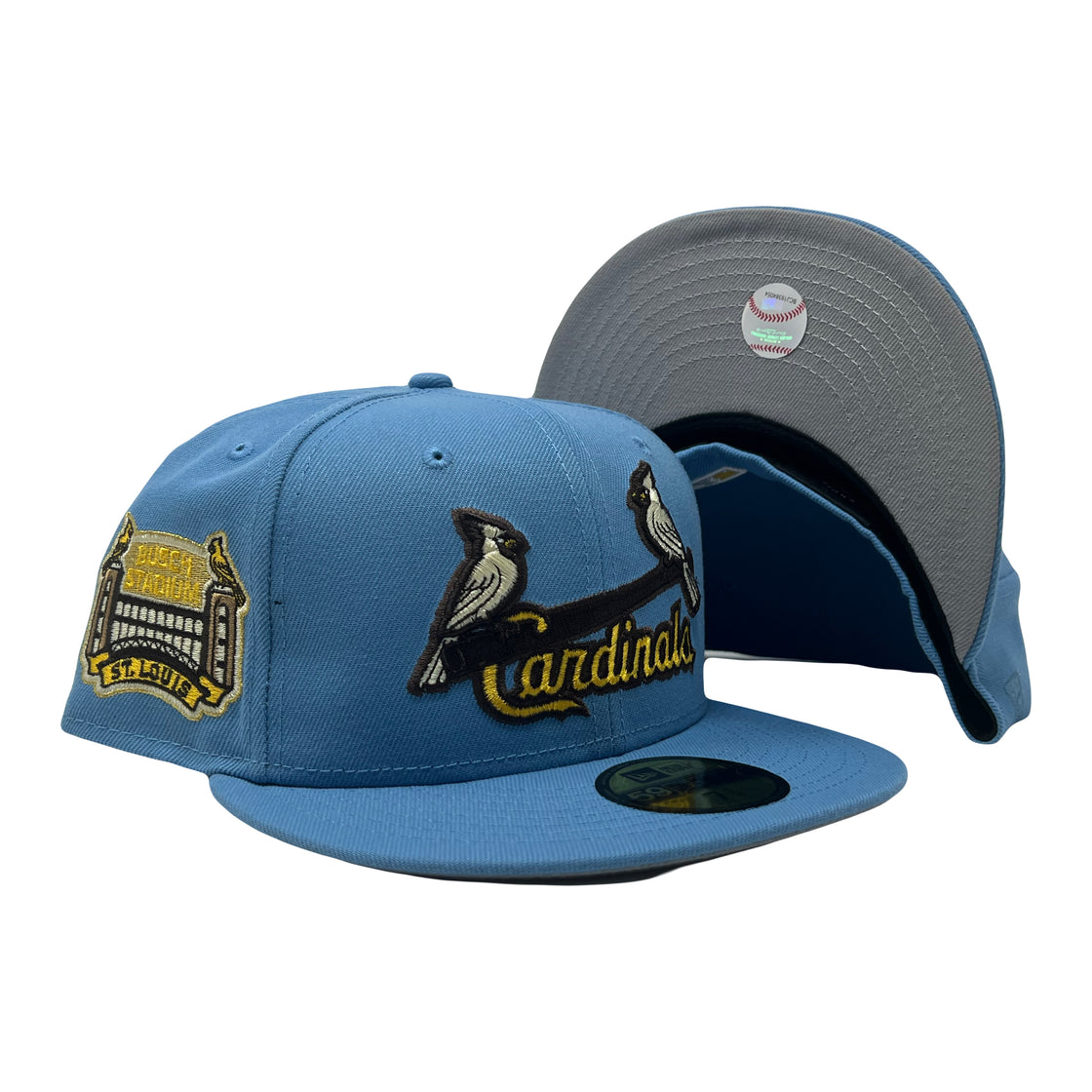 St. Louis Cardinals Busch Stadium Final Season Sky Blue New Era Fitted Hat
