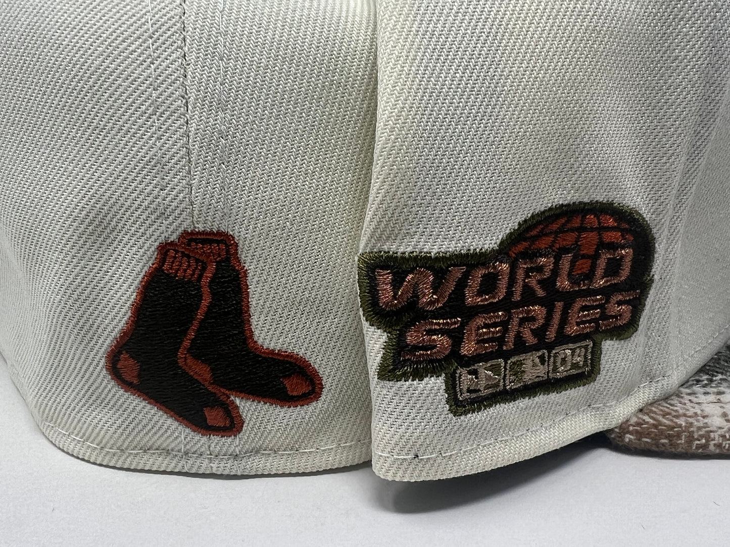 Boston Red Sox 2004 World Series "Flannel Plaid Visor" New Era Fitted Hat