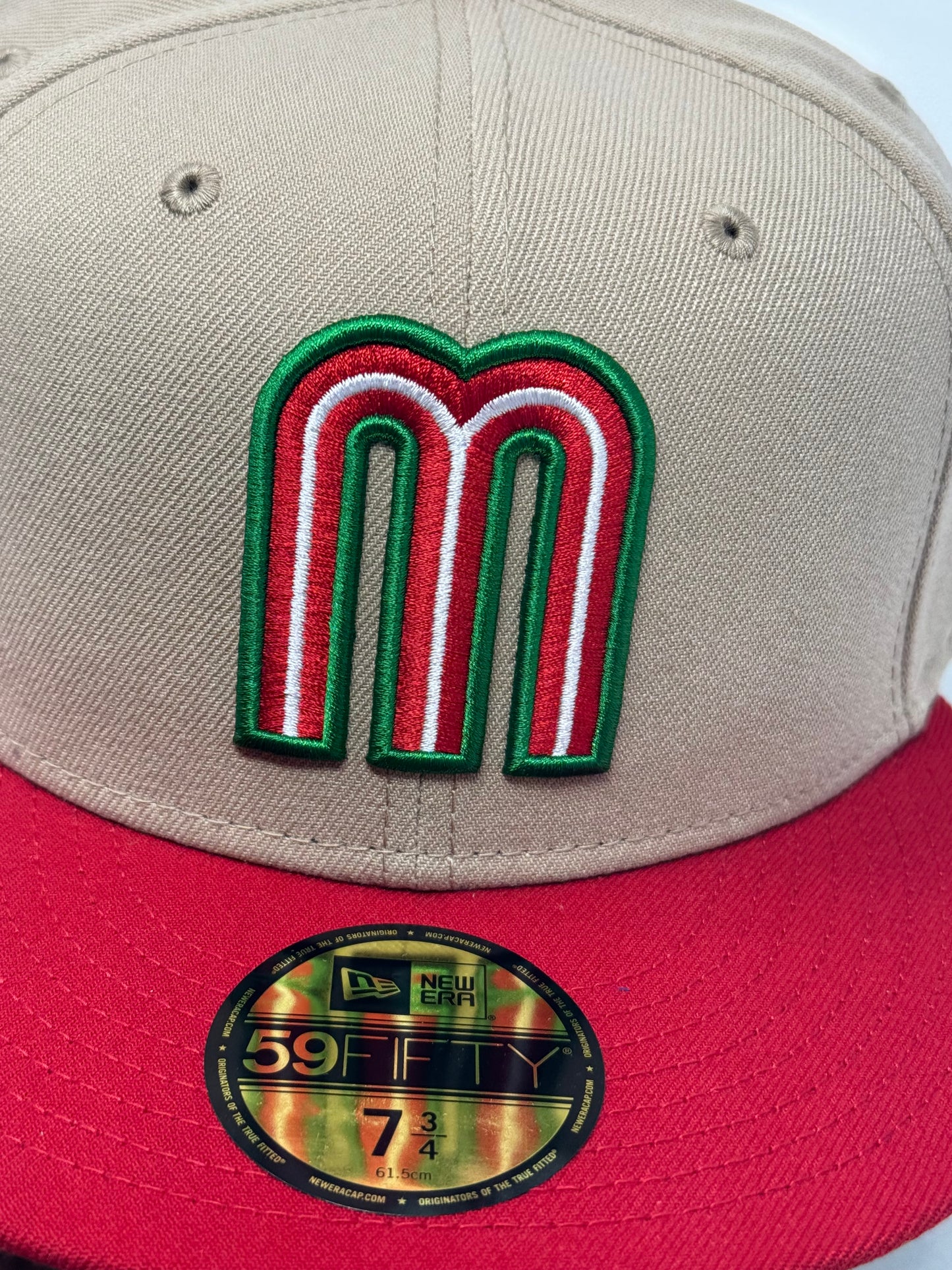 Mexico World Baseball Classic Camel Red Visor 5950 New Era Fitted Hat