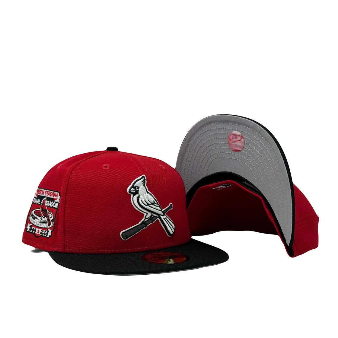 St. Louis Cardinals Busch Stadium 5950 Red Black New Era Fitted Hat
