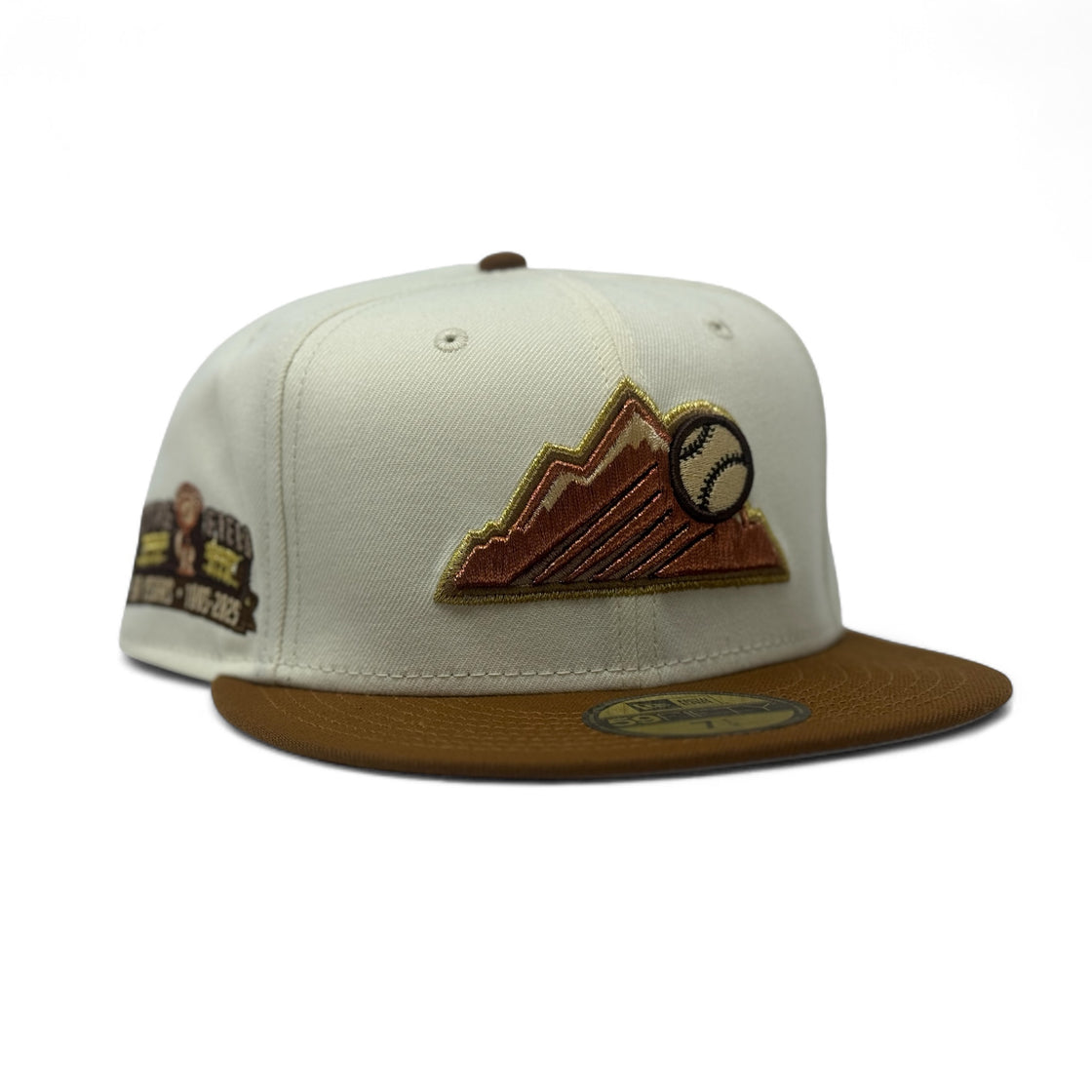 Colorado Rockies 30th Anniversary Coors Field 59Fifty Fitted Hats-Chrome Peanut