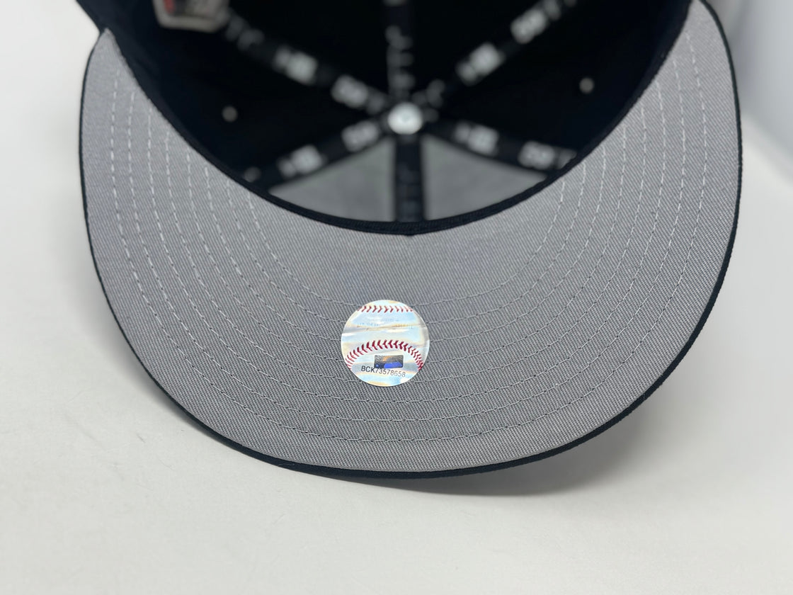 New York Mets 2X Champions Multi Logo Fitted Hats-Black