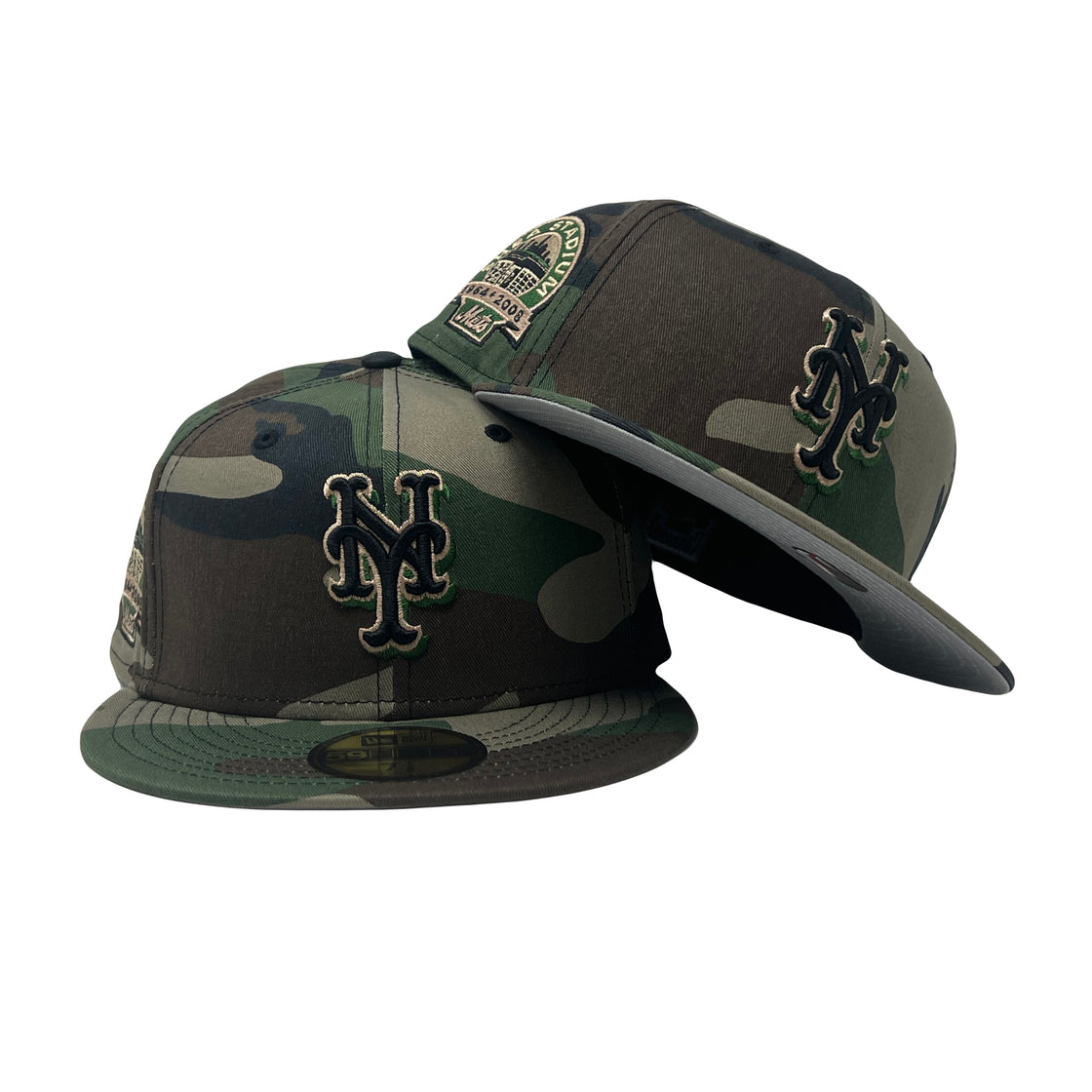New York Mets Shea Stadium Woodland Camouflage 5950 New Era Fitted Hat