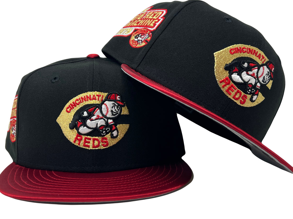 Cincinnati Reds 1975 Big Red Machine Satin Visor New Era Fitted Hat