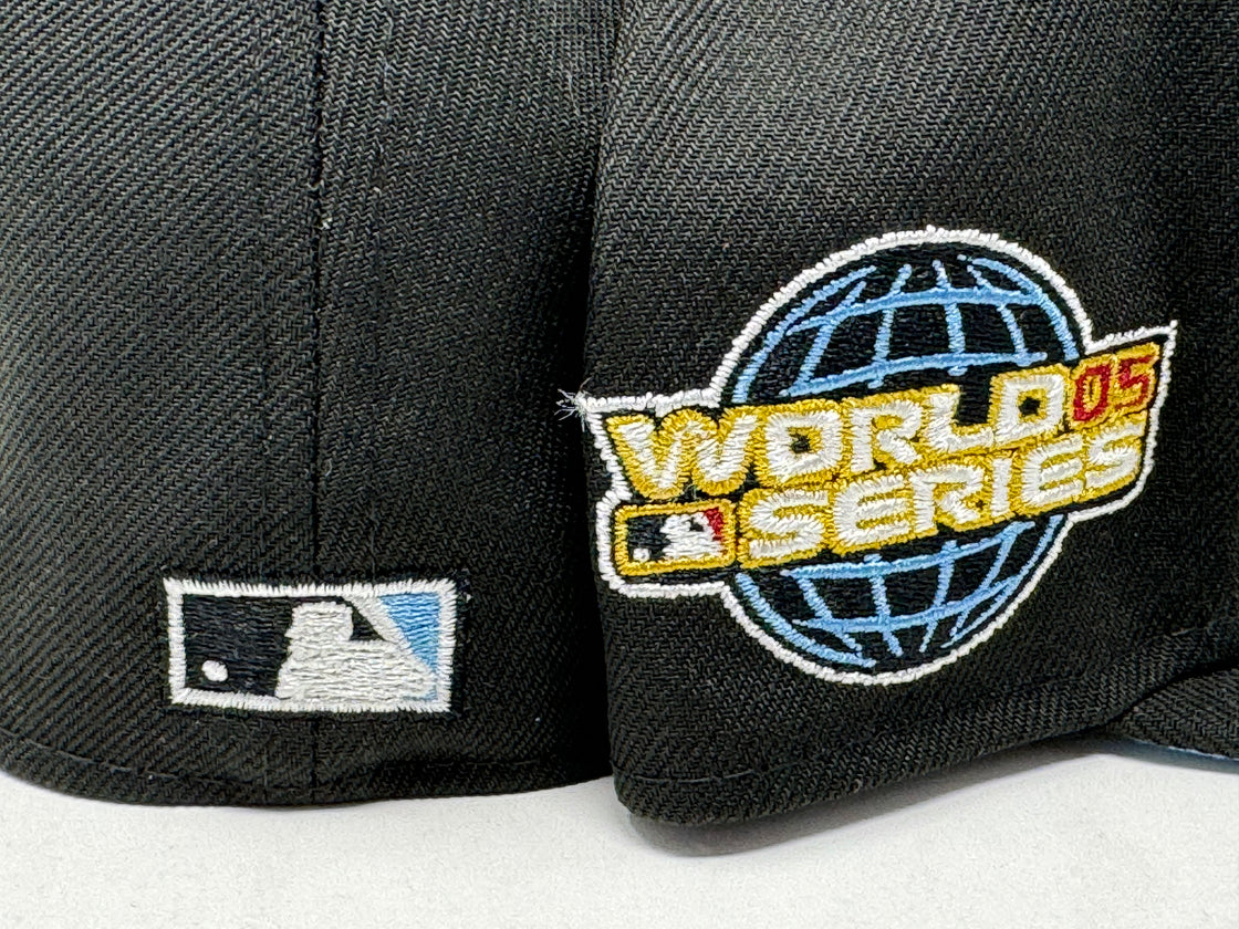 Houston Astros 2005 World Series Black Icy Brim New Era Fitted Hat