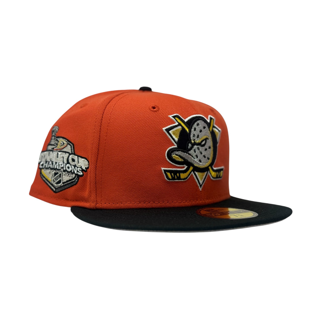 Anaheim Ducks Stanley Cup Champions Fitted Hats-Orange