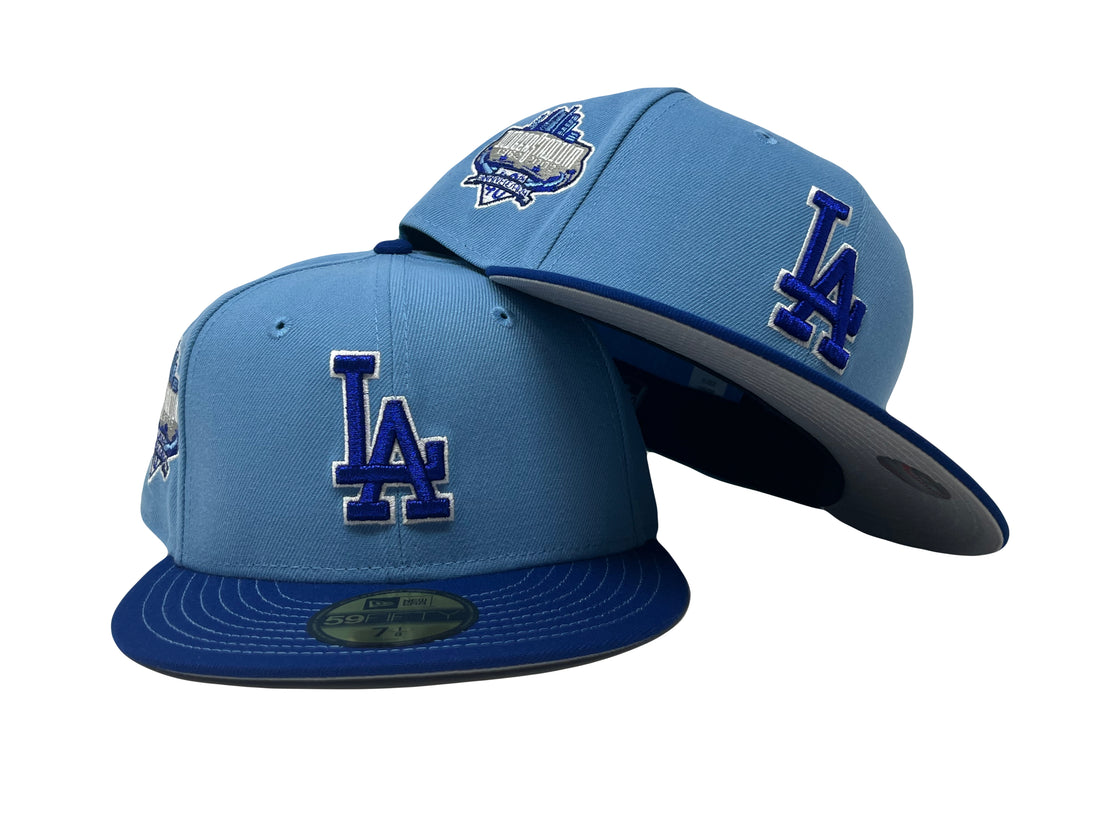 LOS ANGELES DODGERS 40TH ANNIVERSARY VISOR STITCH NEW ERA FITTED HAT