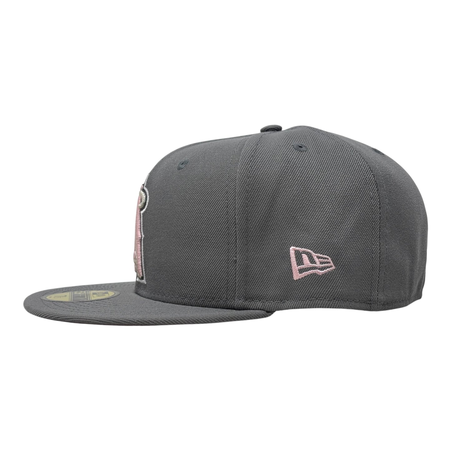 Los Angeles Angels 50th Anniversary Pink Brim New Era Fitted Hat-Gray