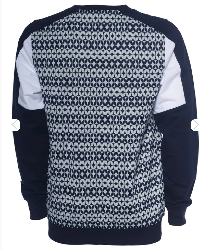A.Tiziano Brookings Jacquard Knit Crew
