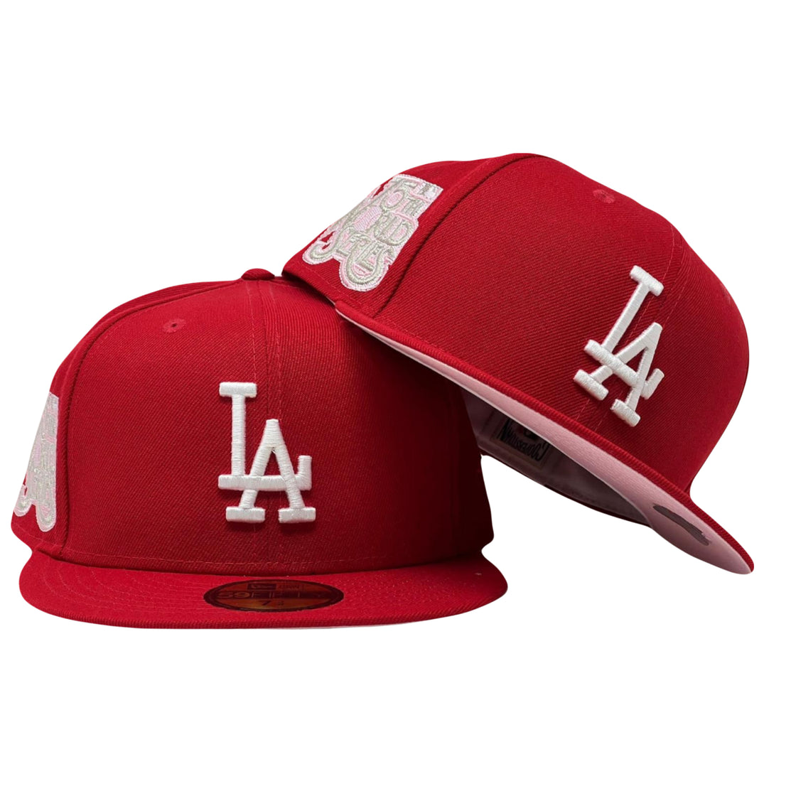 Los Angeles Dodgers 75th World Series Pink Brim New Era Fitted Hat