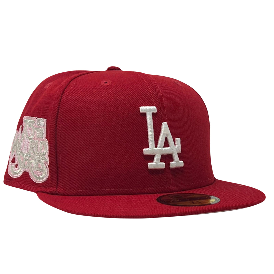 Los Angeles Dodgers 75th World Series Pink Brim New Era Fitted Hat