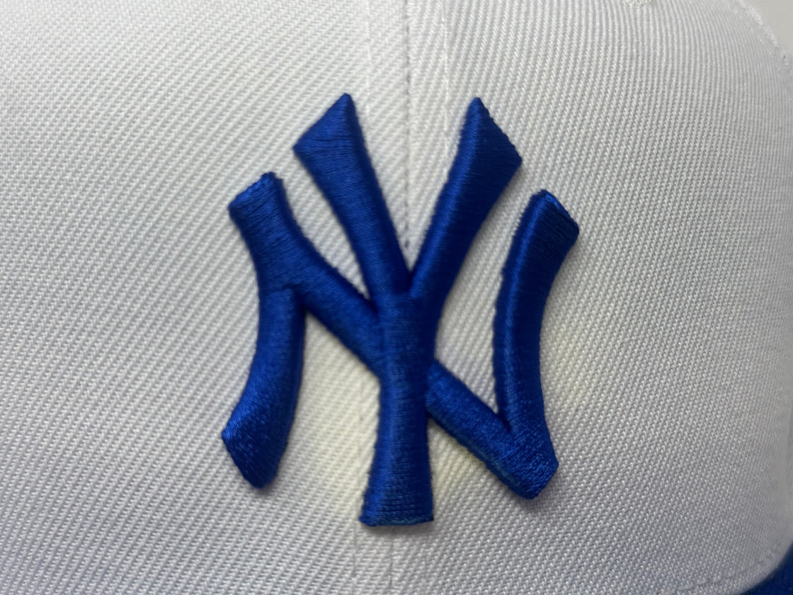 New York Yankees 1999 World Series Fitted Hats-White Royal Blue