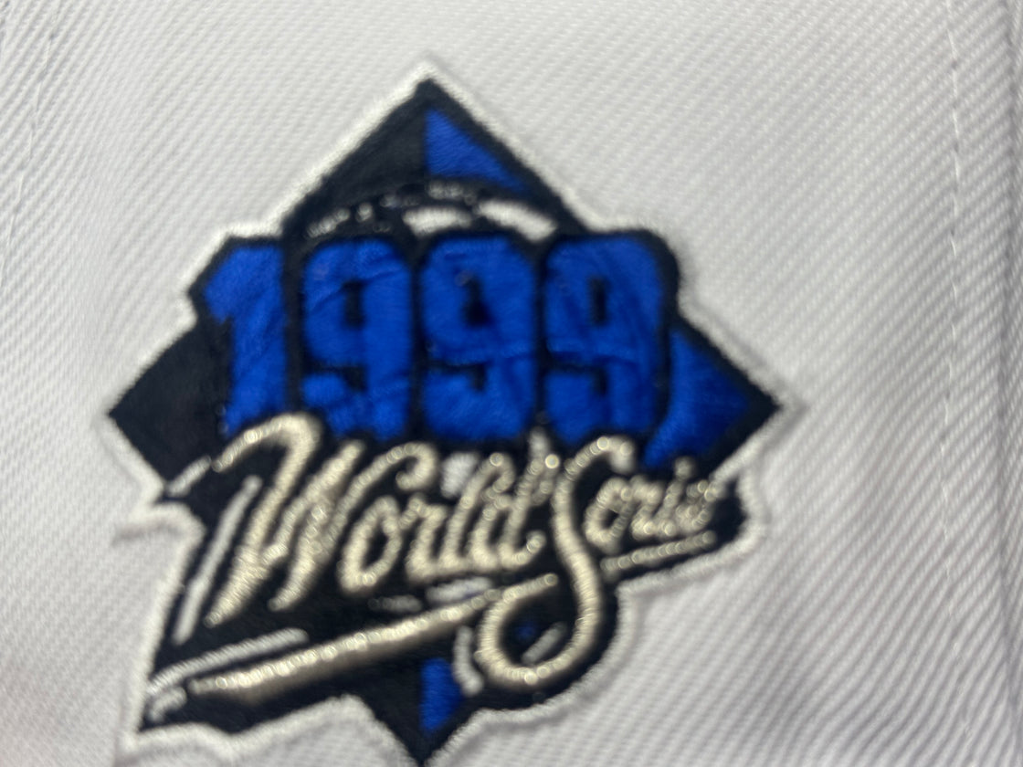 New York Yankees 1999 World Series Fitted Hats-White Royal Blue