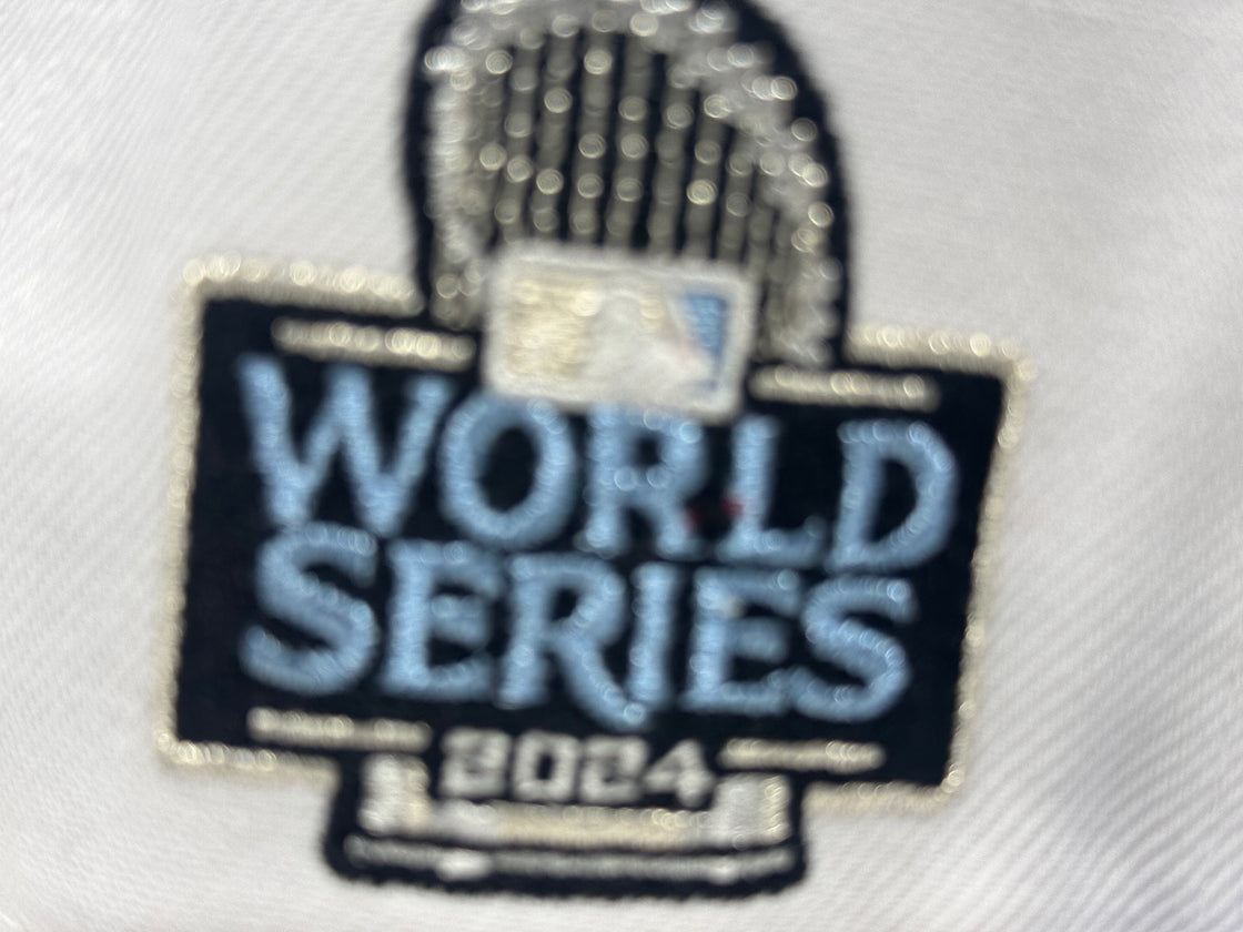 New York Yankees 2024 World Series Fitted Hats-White Sky Blue