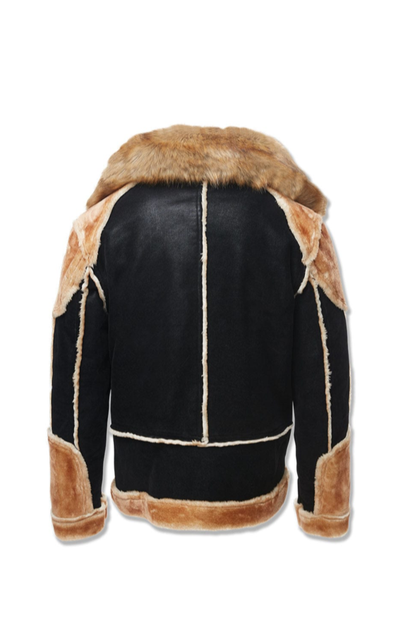 Jordan Craig El Jefe Shearling Moto Jacket Black Coffee