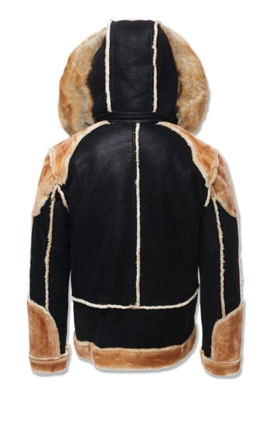 Jordan Craig El Jefe Shearling Moto Jacket Black Coffee