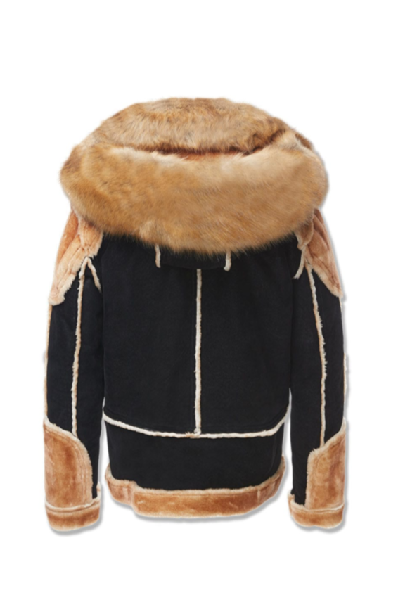 Jordan Craig El Jefe Shearling Moto Jacket Black Coffee