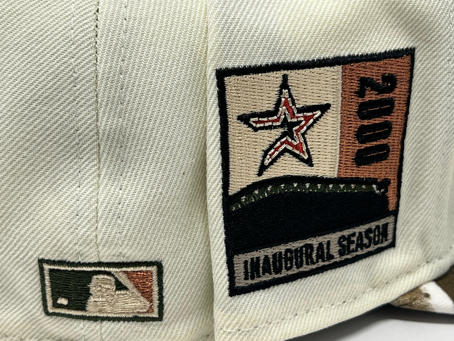 HOUSTON ASTROS 2010 INAUGURAL SEASON CHROME/ REAL TREE VISOR NEW ERA FITTED HAT