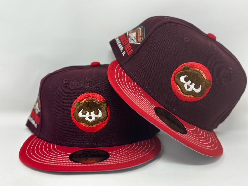 Chicago Cubd Wrigley Field Visor Stitch 59fifty New Era Fitted Hat