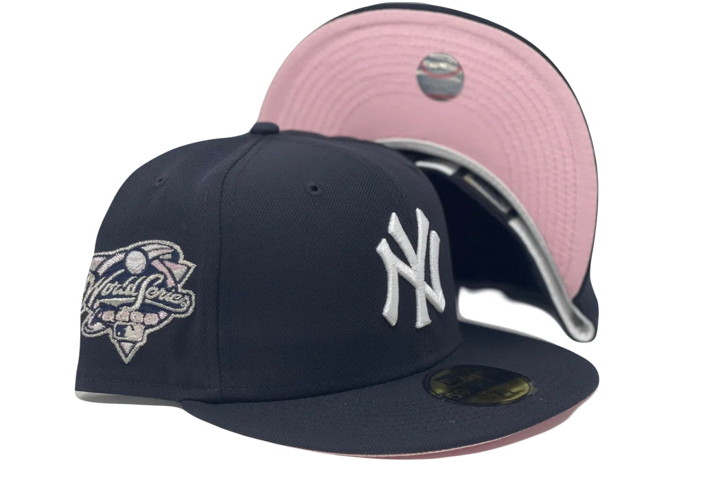 NEW YORK YANKEES 2000 WORLD SERIES PINK BRIM NEW ERA FITTED HAT