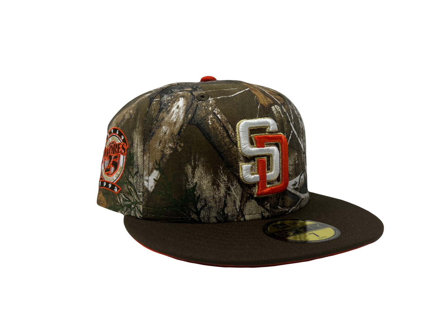 San Diego Padres 25th Anniversary Real-Tree Pack Orange Brim New Era Fitted Hat