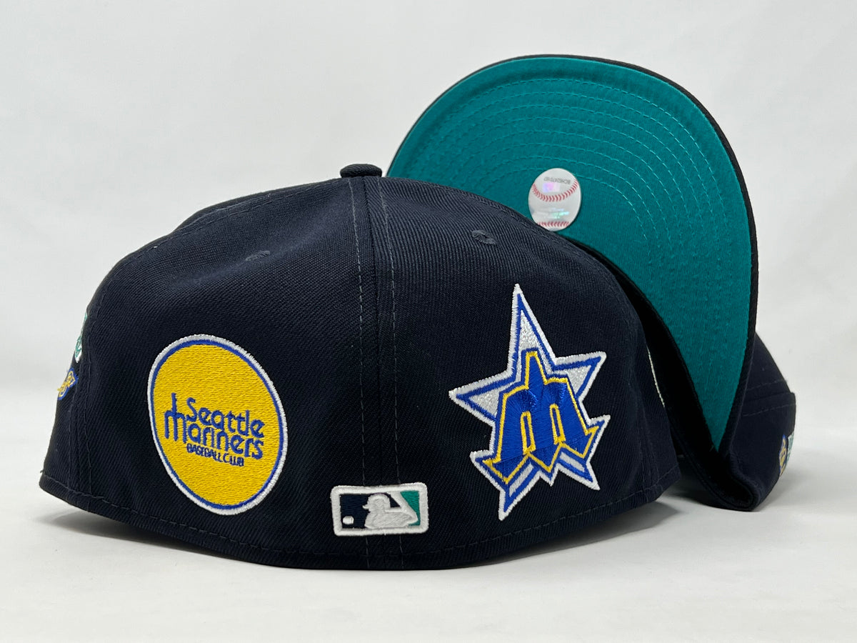 Seattle Mariners New Era Marineros Navy/Northwest Green Bill and Gray  Bottom With 2023 All-Star Game Patch On Side 59FIFTY Fitted Hat⁠