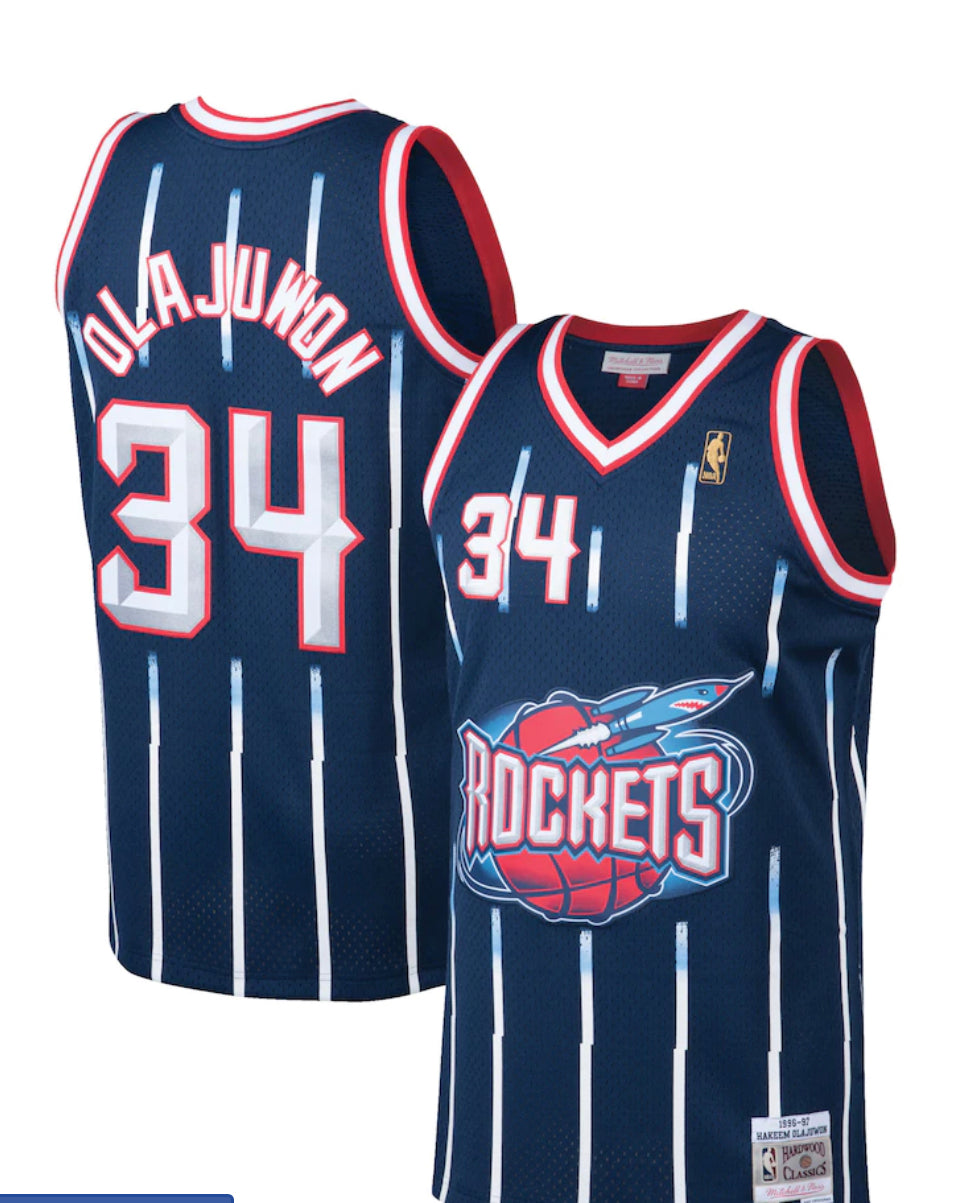 Houston Rockets Road 1996-97 Hakeem Olajuwon Swingman Jersey