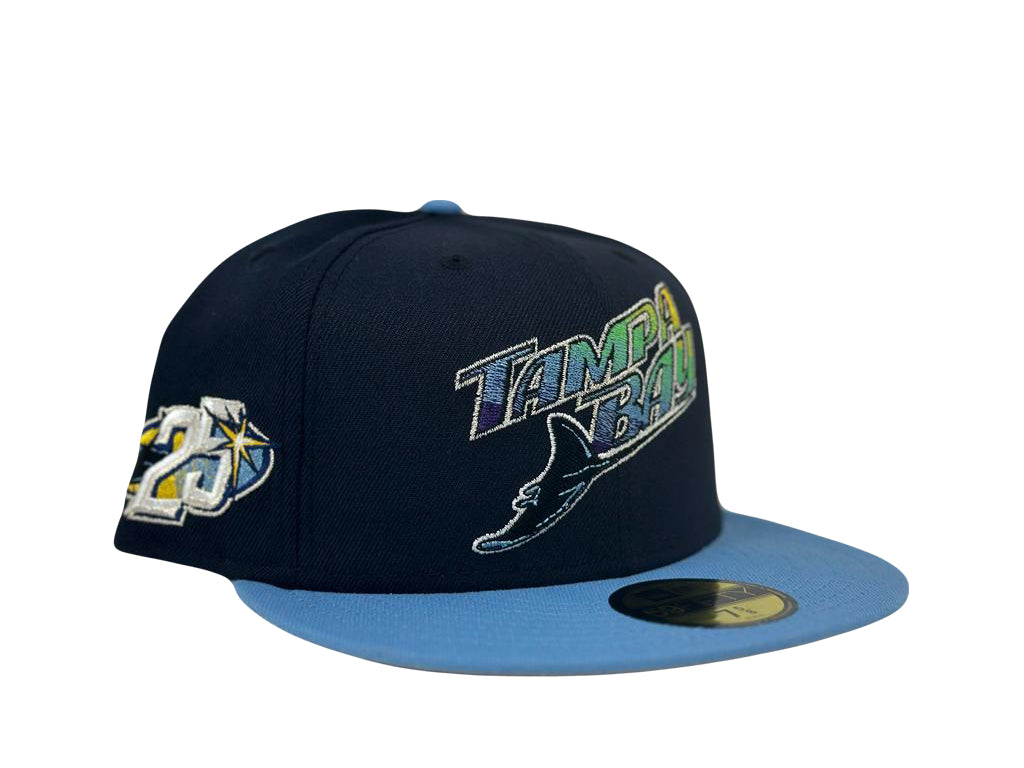 Navy Blue Tampa Bay Devil Rays 25th Anniversary New Era Fitted