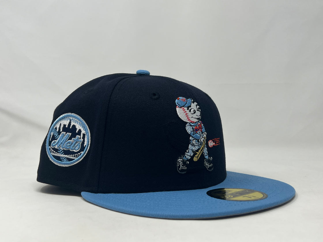 New York Mets Swinging Mr. Mets Man New Era Fitted Hat