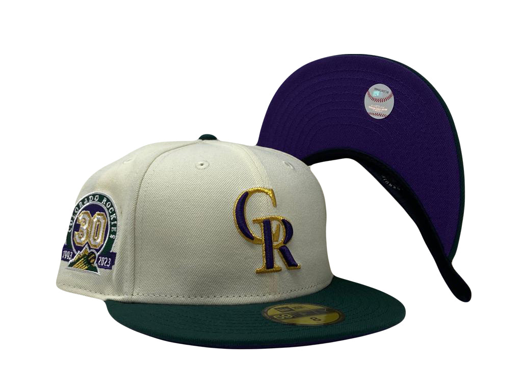 Colorado Rockies Chrome and Purple Pack 59FIFTY Fitted Cap