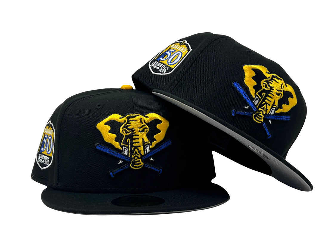 Oakland Athletics 50th Anniversary Gray Brim New Era Fitted Hat