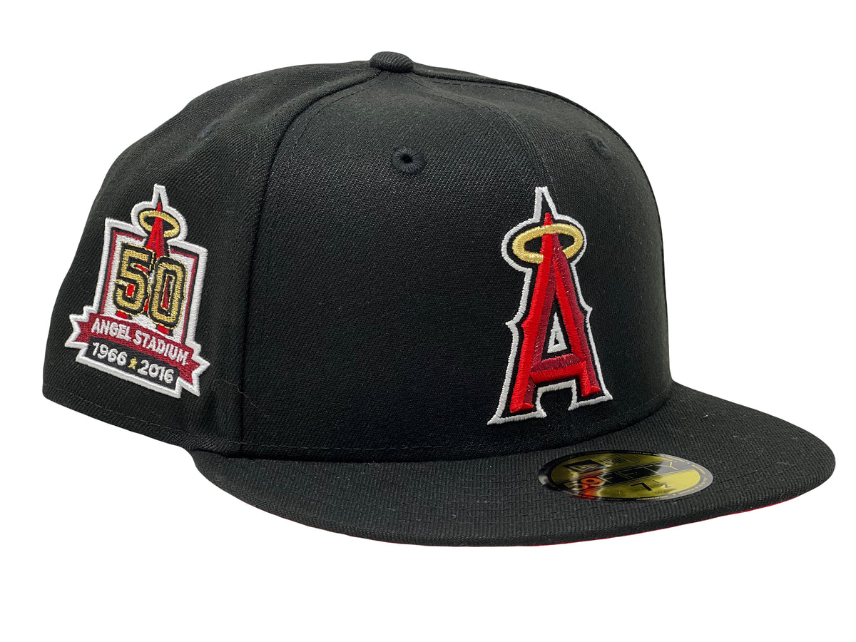 New Era Caps Los Angeles Angels 50th Anniversary 59FIFTY Fitted Hat White/Red/Gold