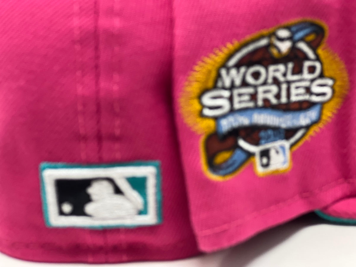 FLORIDA MARLINS 2003 WORLD SERIES PINK TEAL BRIM NEW ERA FITTED HAT Sports World 165
